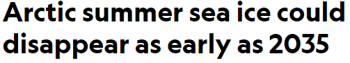 National Geographic: Arctic summer sea ice could disappear as early as 2035