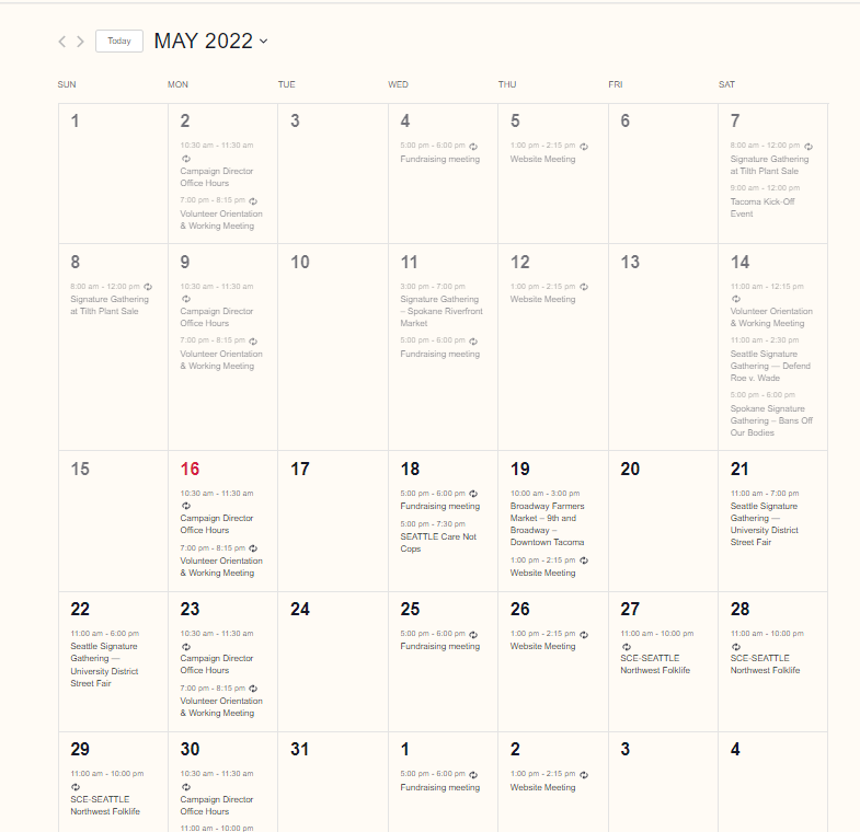 The Whole Washington Events Calendar