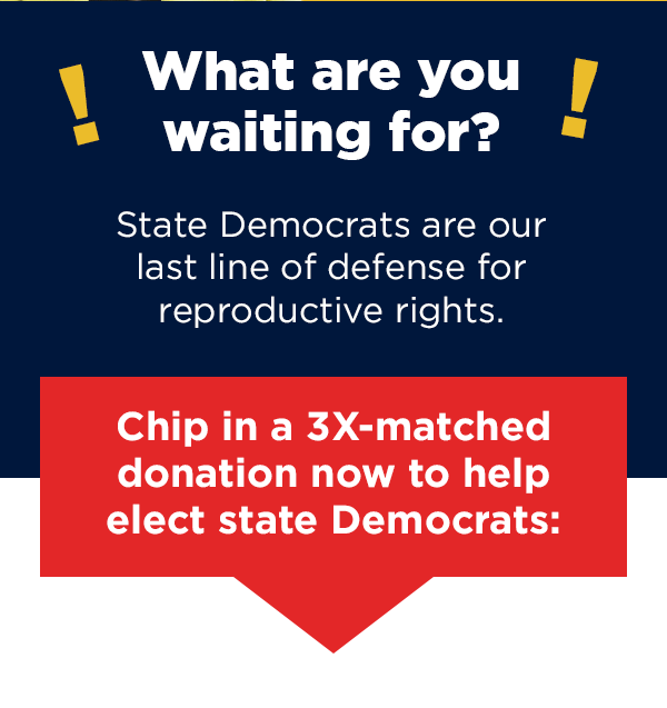 This is your chance to help elect state Democrats who will protect reproductive rights and hold Republicans accountable in 2022