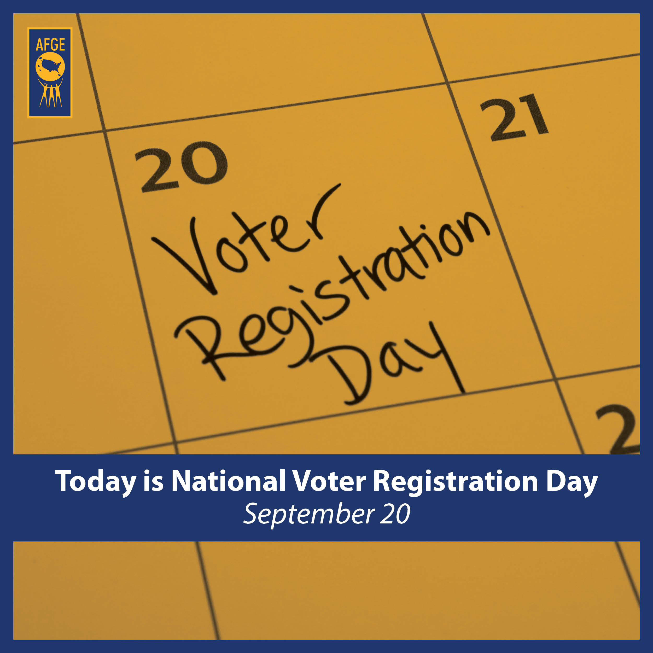 Voter Registration Day graphic