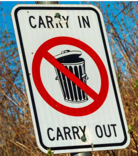 Example of a Leave No Trace sign