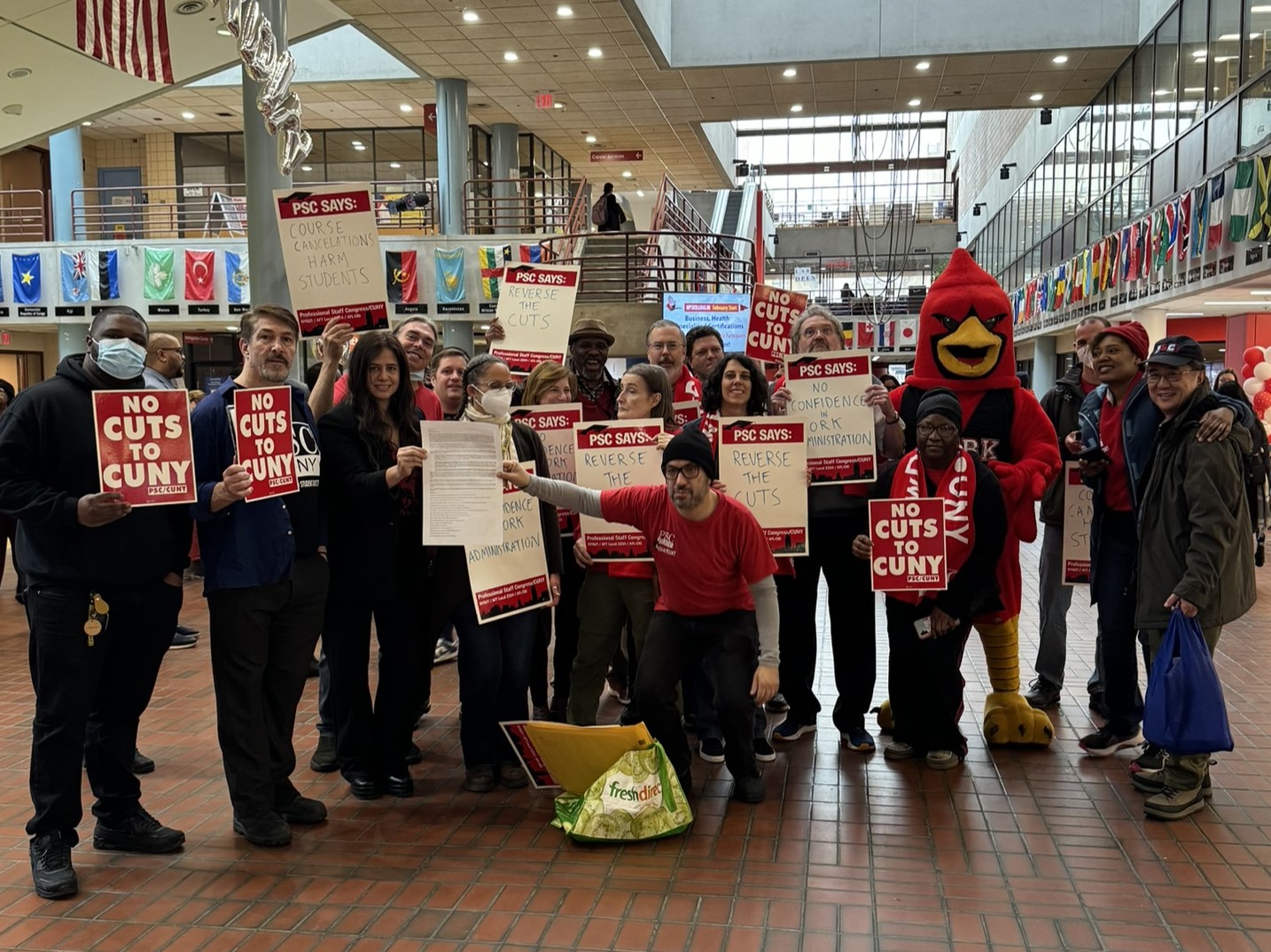 PSC-CUNY Members rally against course cuts