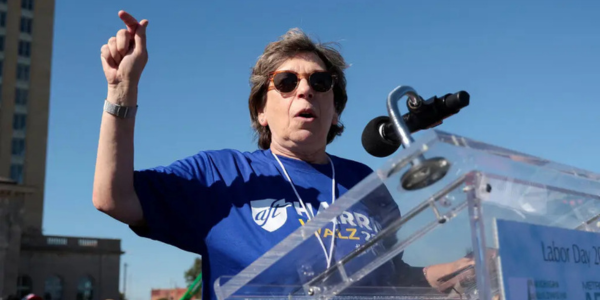 Randi Weingarten on Tesla stock overvaluation.