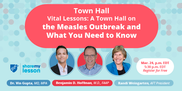 Measles town hall TONIGHT! Register now.