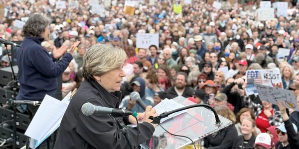 Hands off protest.