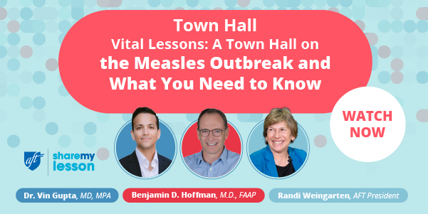 Watch last month's town hall on measles.