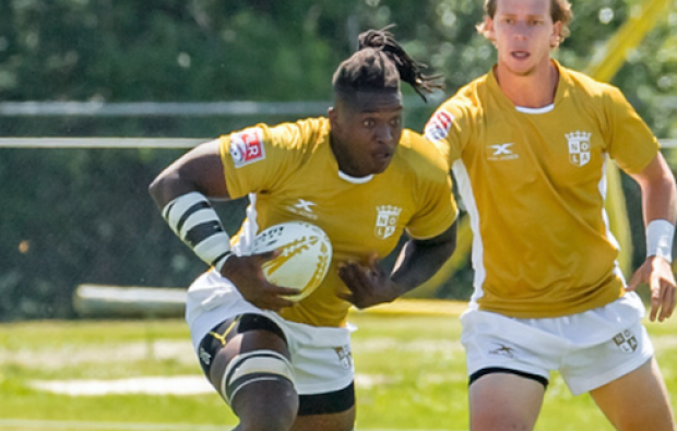 Vincent Jobo playing with the NOLA Gold Rugby Team.