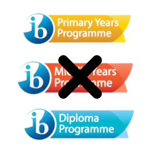 IB Program Continuum with Middle Crossed Out