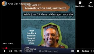 Greg Carr on Juneteenth Greg Carr on Juneteenth