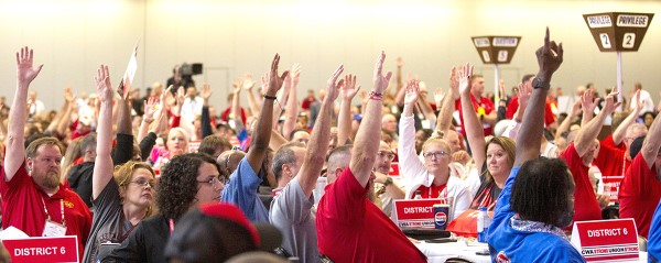 CWA Delegates Vote on Resolutions at the 80th CWA Convention