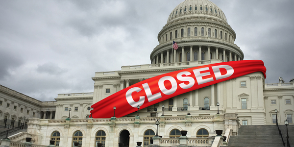 Capitol with closed sign Capitol with closed sign