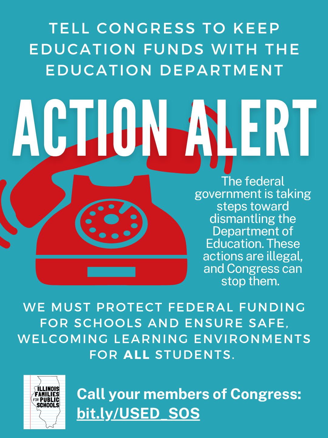 TELL CONGRESS TO KEEP EDUCATION FUNDS WITH THE EDUCATION DEPARTMENT