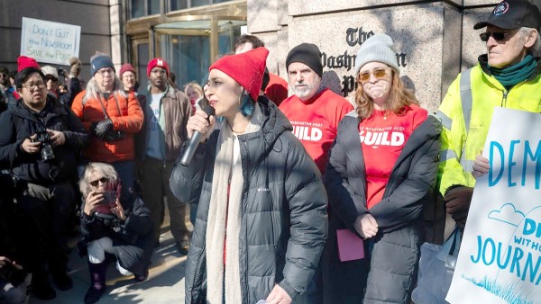 Rally Against Job Cuts at the Washington Post