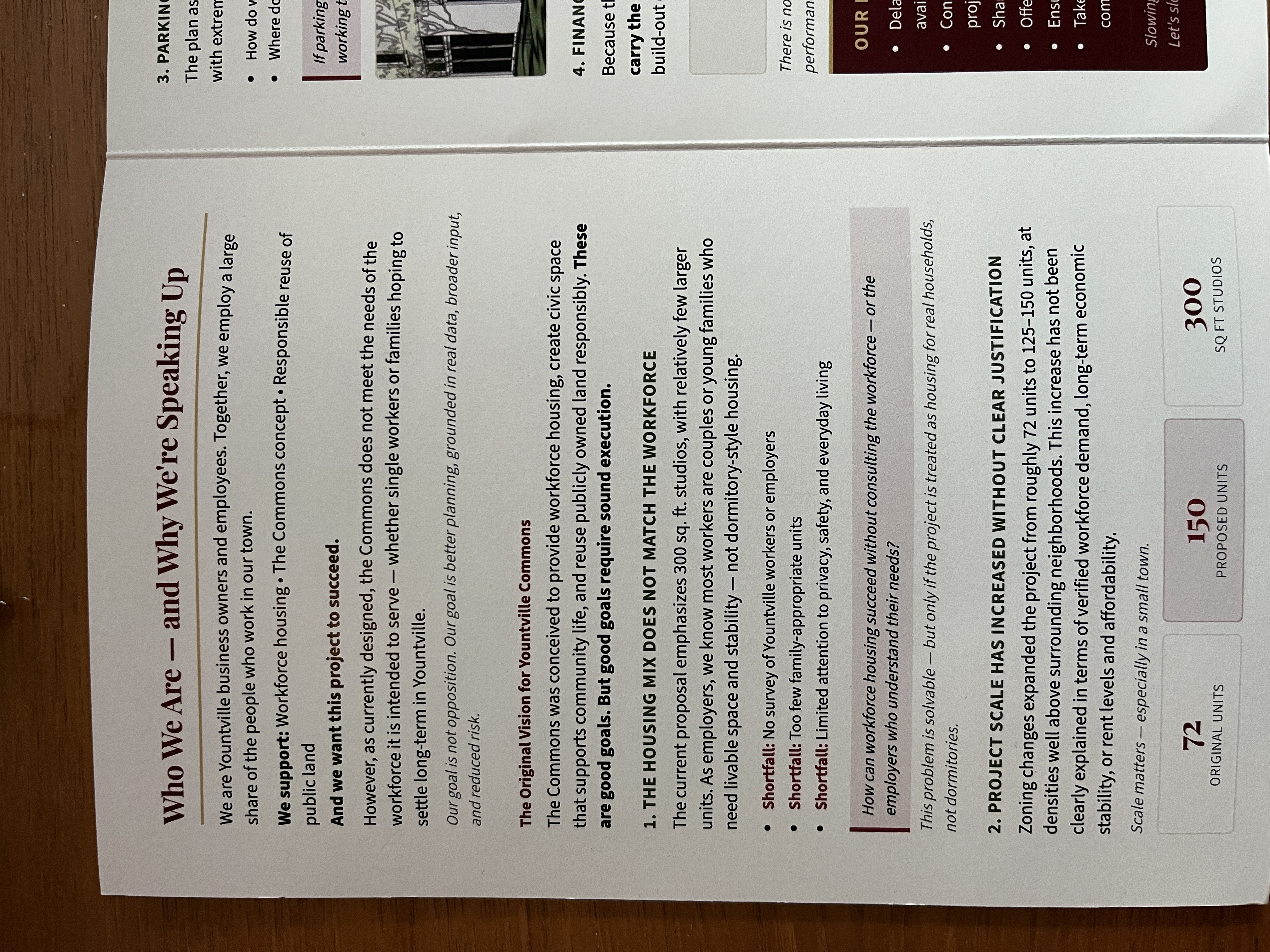 inside front cover of brochure from Bouchon Bakery about Yountville Commons