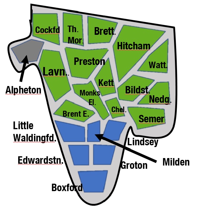 Map of villages in new Cosford divison