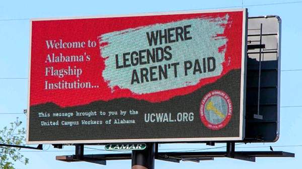 United Campus Workers-CWA at Alabama COLA Billboard