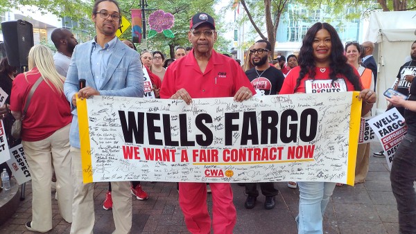 Wells Fargo March with CWA President Cummings in Charlotte, N.C.
