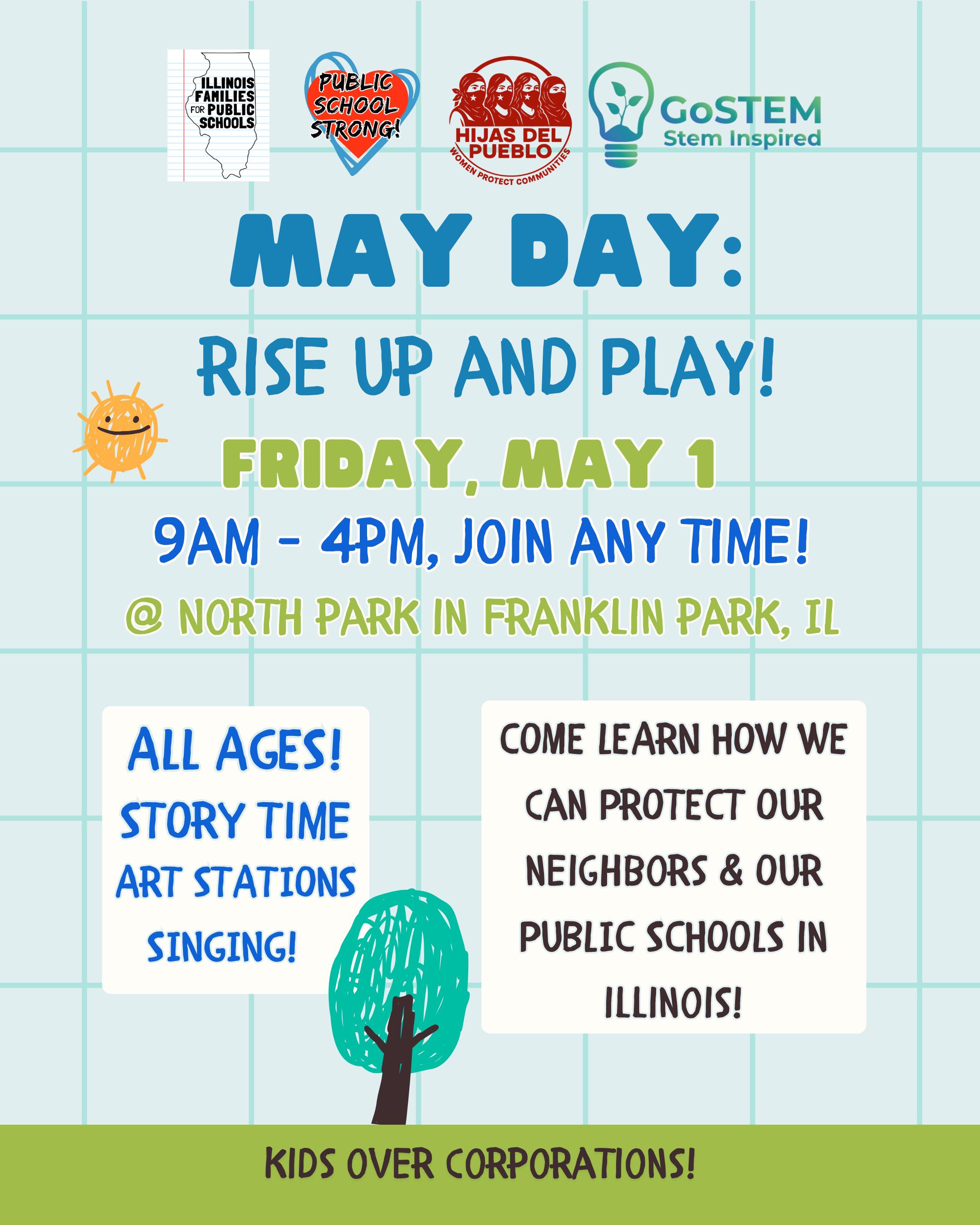 MAY DAY: Rise up and play! MAY DAY: Rise up and play!