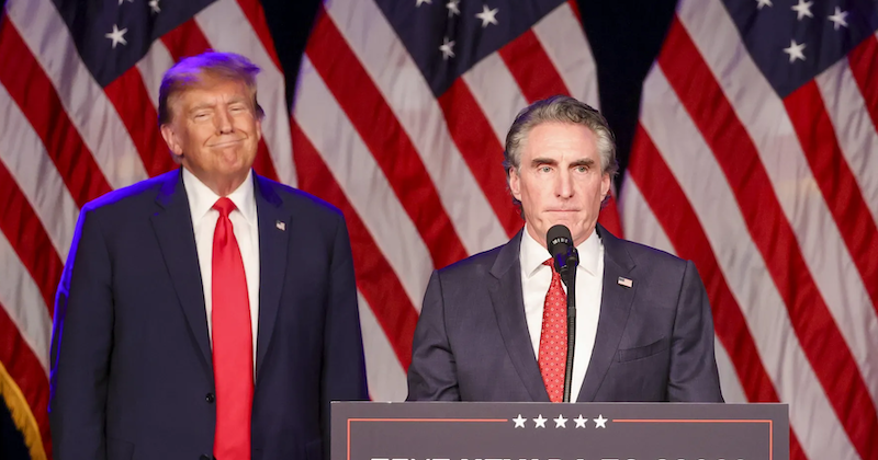 Donald Trump and Interior Secretary Doug Burgum