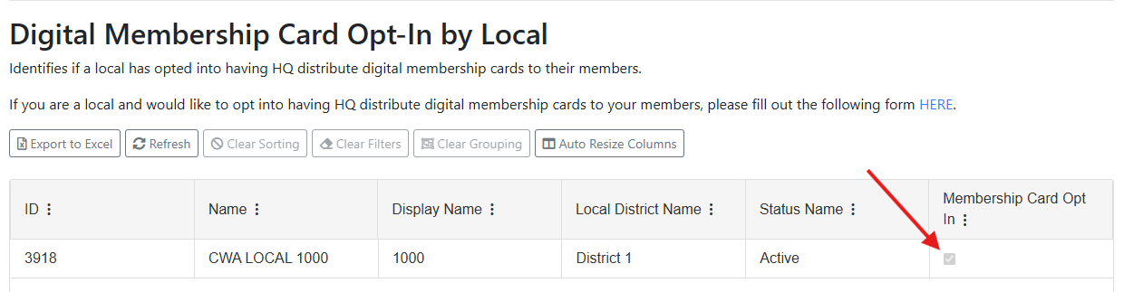 membership card opt-in