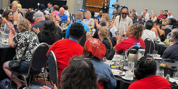 The PSRP breakfast crowd loved the "Motown Diva," Lynn Marie Smith. photo credit: AFT The PSRP breakfast crowd loved the "Motown Diva," Lynn Marie Smith. photo credit: AFT