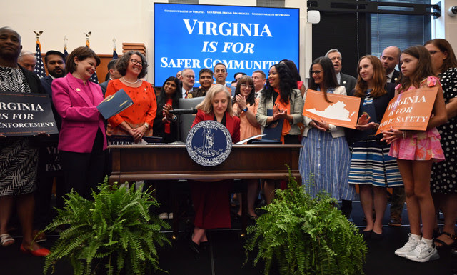 Virginia gun safety legislation signing