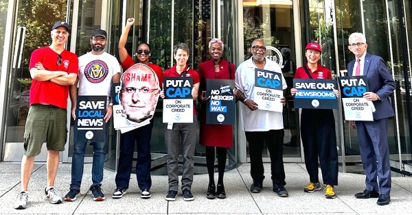 CWAers Protest FCC Removing TV Ownership Cap