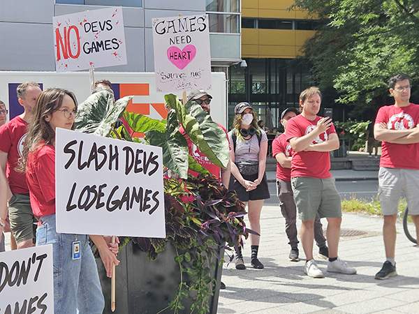 Save Our Devs Rally in Montreal, Canada