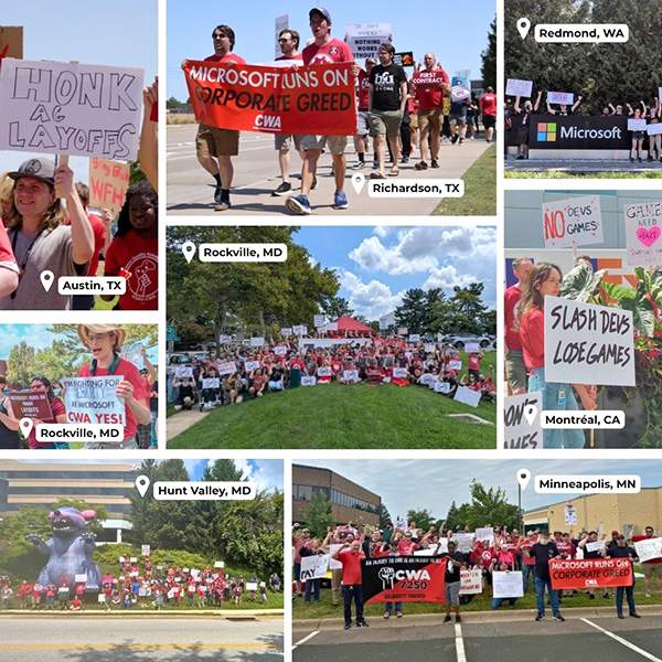 CWAers Participated in Save Our Devs Rallies Across the U.S. and Canada