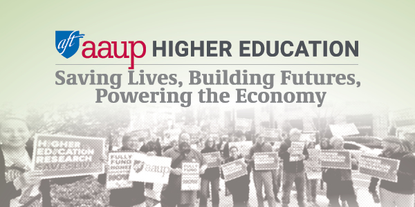 A banner about the AAUP higher education initiative. A banner about the AAUP higher education initiative.