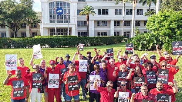CWAers rally against ADT worker surveillance