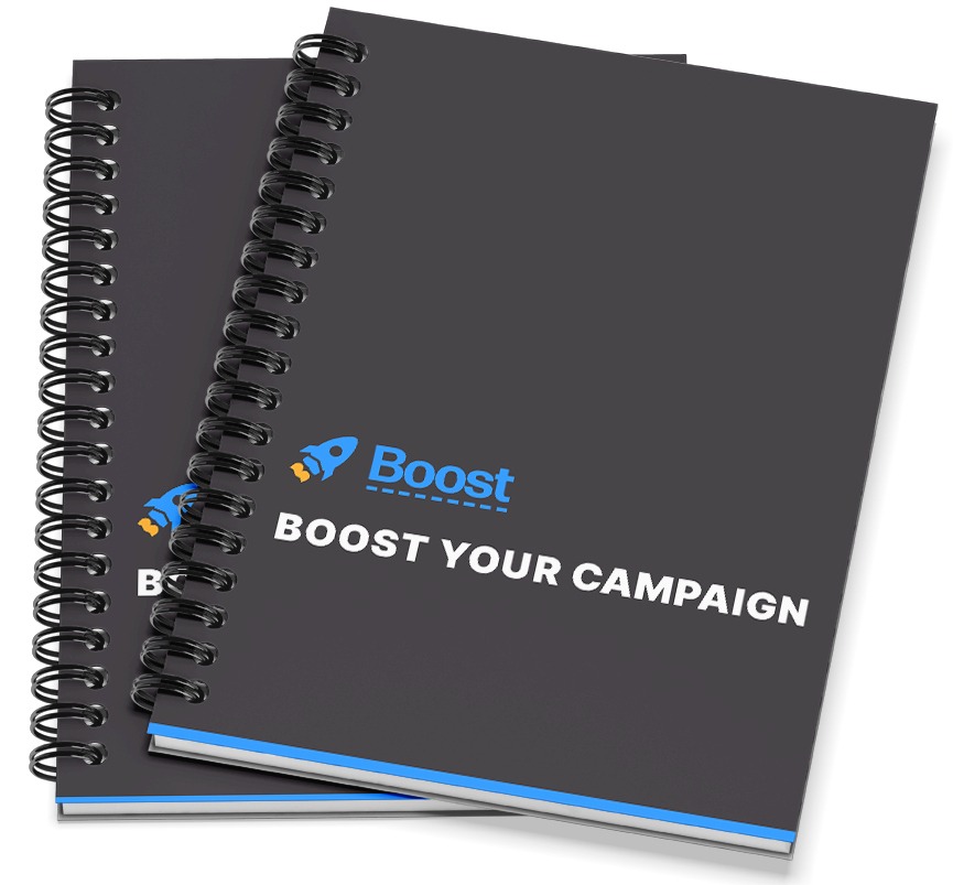The title page of the guide entitled, "Supercharge Your Campaign" (Boost edition)