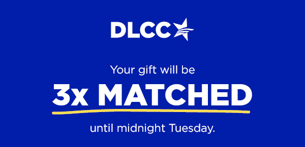 Your gift will be 3x MATCHED until midnight Tuesday!