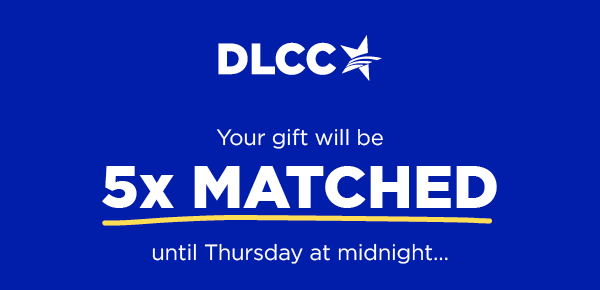 Your gift will be 5x MATCHED until midnight on Thursday!