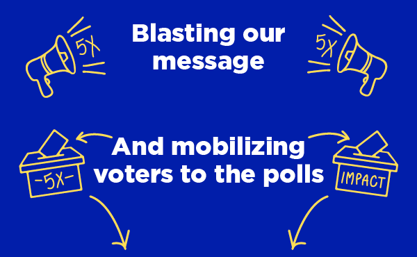 Blasting our message and mobilizing voters to the polls