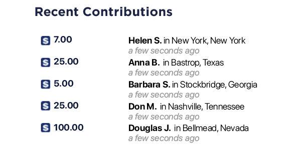 Donations from grassroots Democrats surging