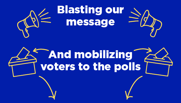 Donate now to elect state Democrats and help us hit our mid-month deadline before 11:59pm on Friday