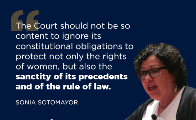 Sonya Sotomayor's Scathing dissent