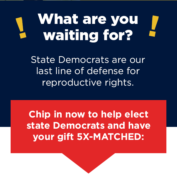 This is your chance to help elect state Democrats who will protect reproductive rights and hold Republicans accountable in 2022