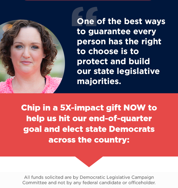 Chip in a 5X-impact gift NOW to help us hit our end-of-quarter goal and elect state Democrats across the country >>