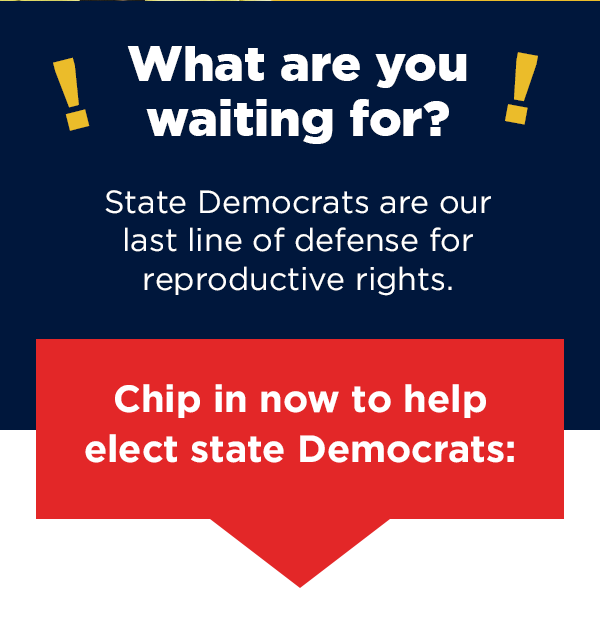 This is your chance to help elect state Democrats who will protect reproductive rights and hold Republicans accountable in 2022