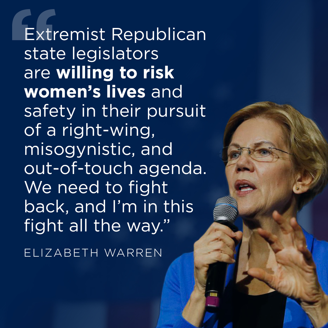 Extremist Republican state legislators are willing to risk women’s lives and safety in their pursuit of a right-wing, misogynistic, and out-of-touch agenda. We need to fight back, and I’m in this fight all the way.