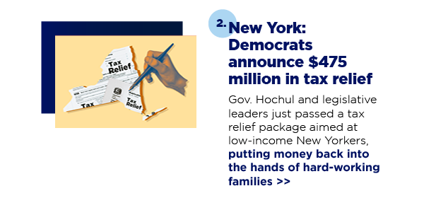 New York: Democrats announce $475 million in tax relief 